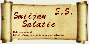 Smiljan Salatić vizit kartica